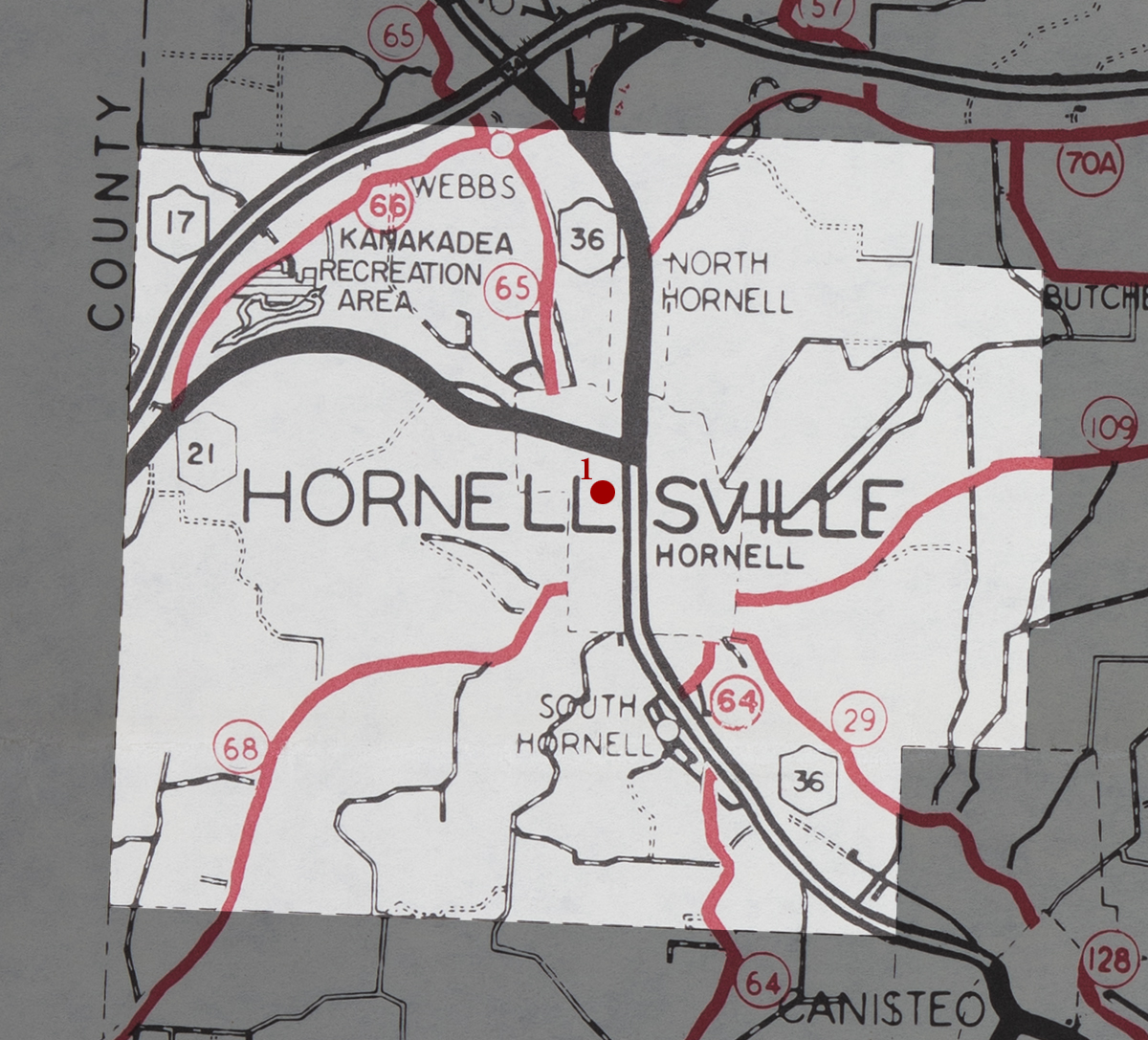 Town of Hornellsville Map